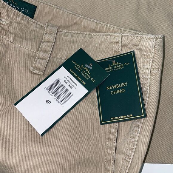 🔥LAUREN JENAS CO RALP LAUREN NEWBURYPORT CHINO PANTS SZ 4P New - Picture 8 of 8